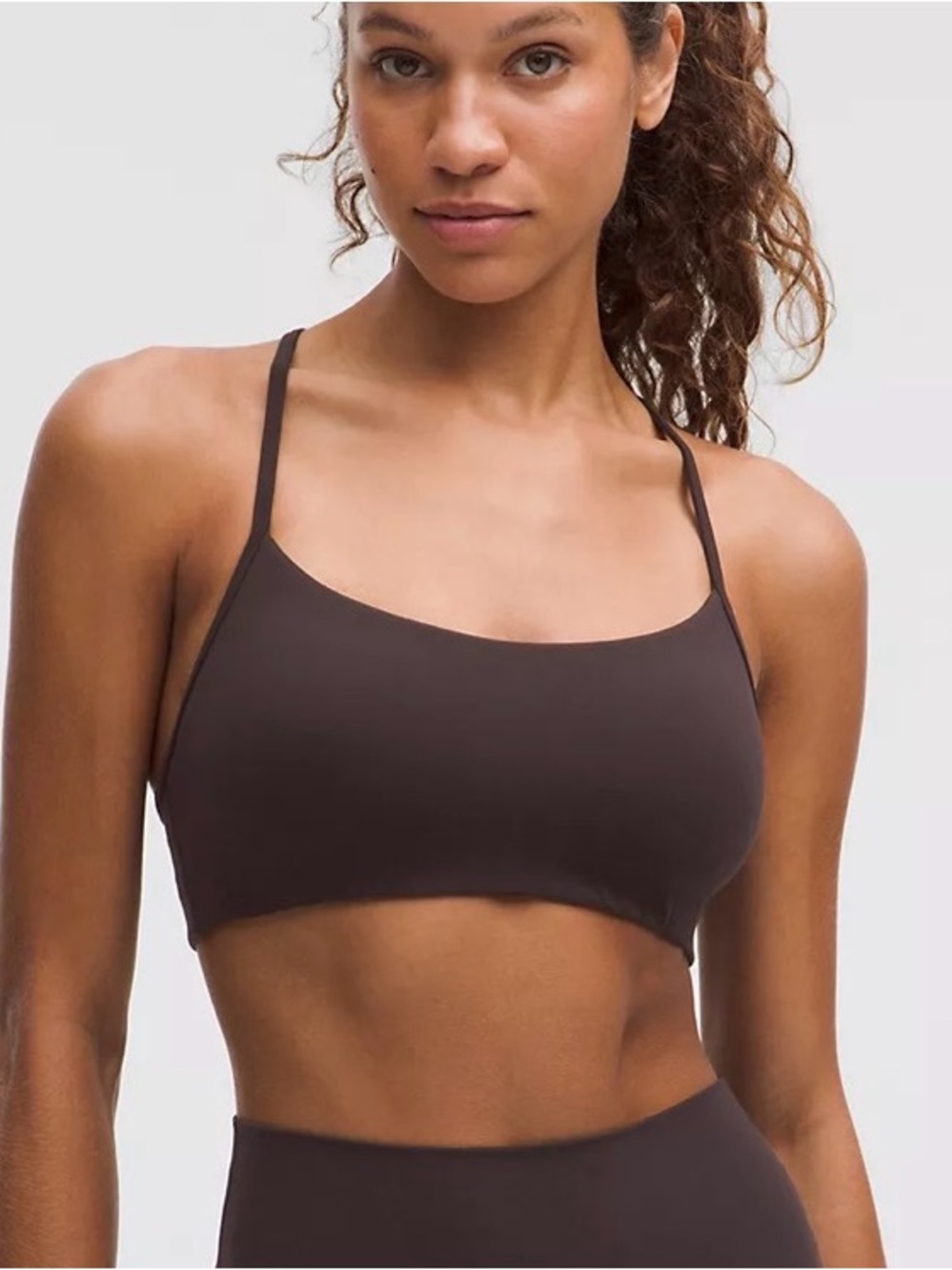 lululemon athletica Scoop-Neck Bralette in Dark Brown